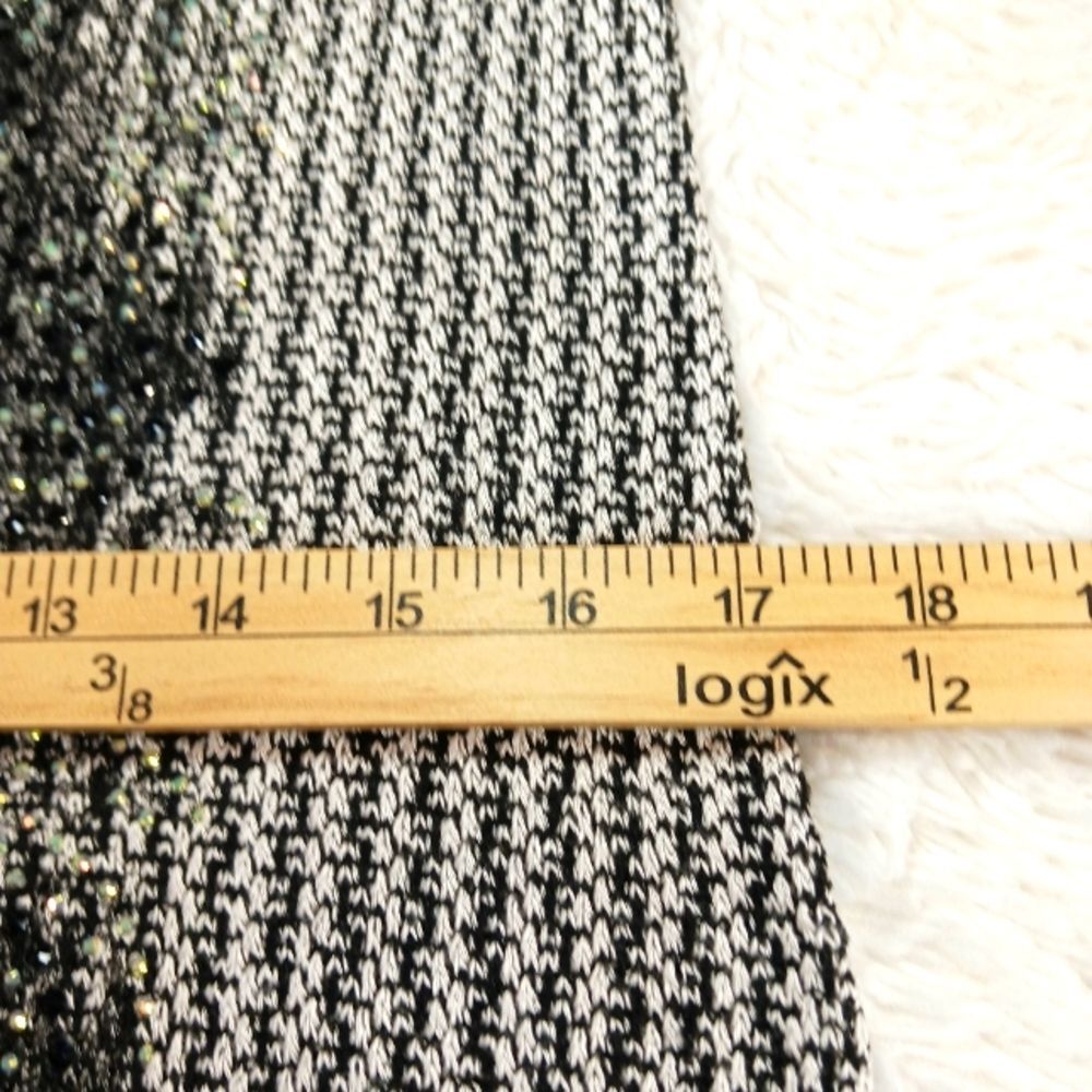 Vocal USA Rayon Blend Knit Tunic/ Dress with Bead Embellished Front Small. - Picture 10 of 12